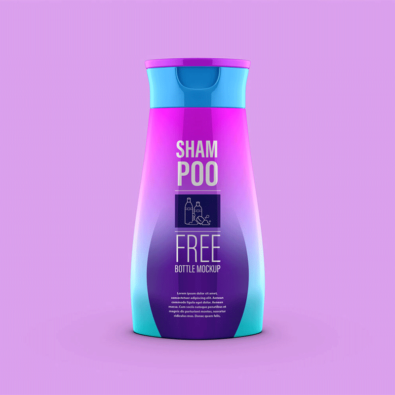 Shampoo Bottle Mockup Template PSD