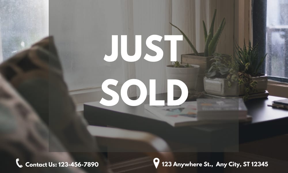 Simple Just Sold Instagram Postcard Template