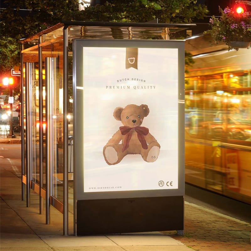 Subway Banner Mockup PSD