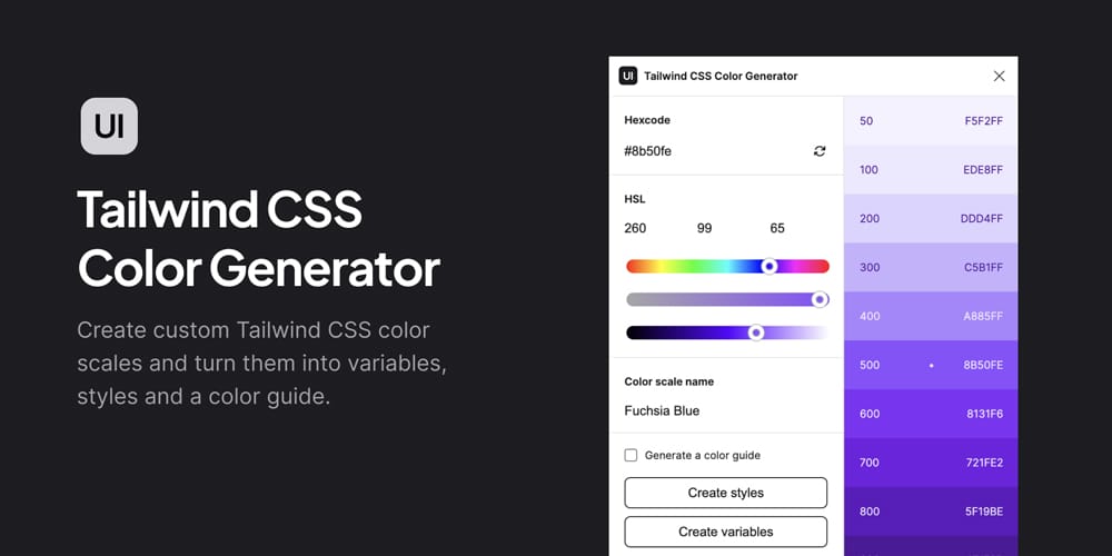 Tailwind CSS Color Generator