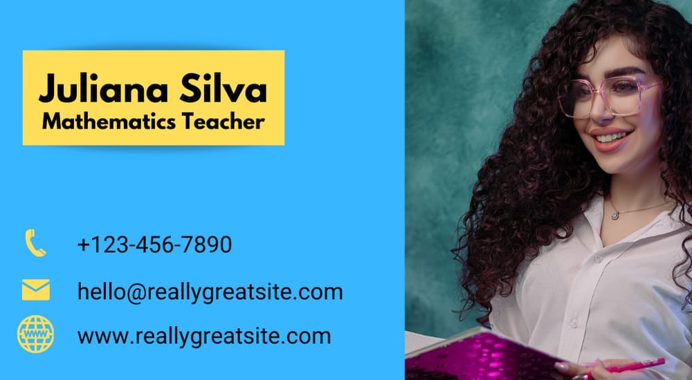 Teacher's Simple Business Card Template