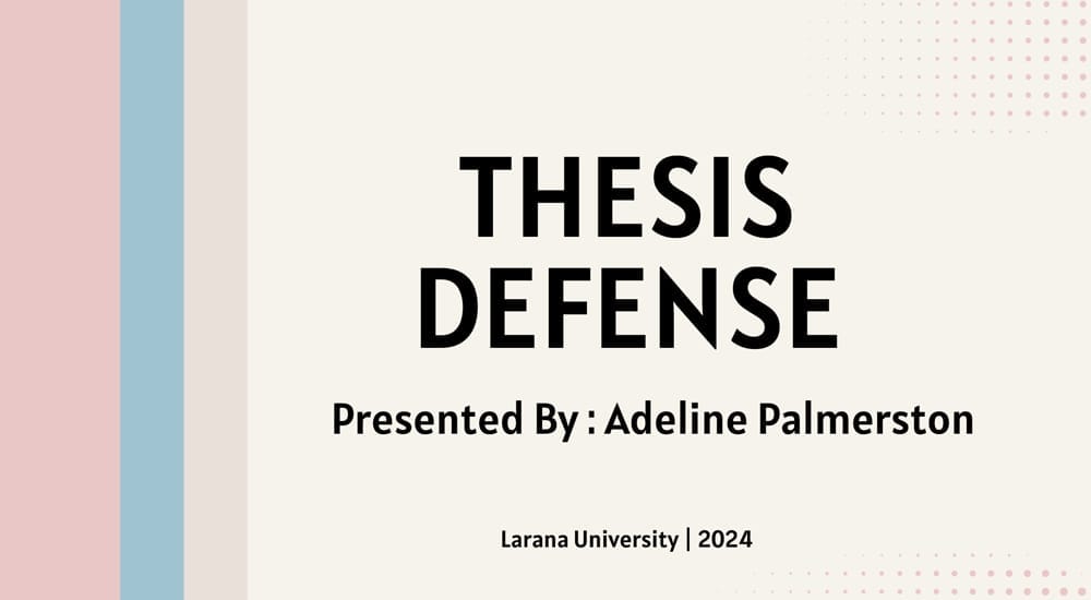 Thesis Defense Presentation Template