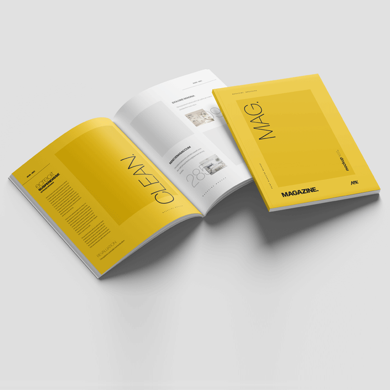 US Letter Magazine Mockup PSD