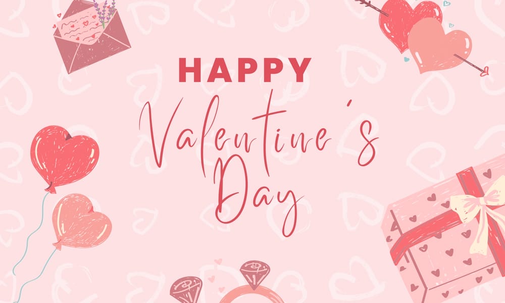Valentine's Day Postcard Template