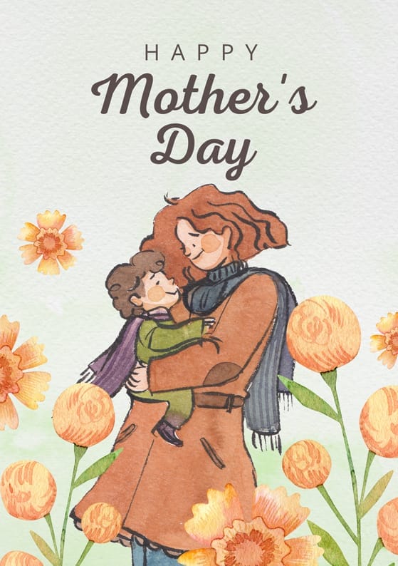 Watercolor Happy Mother's Day Poster