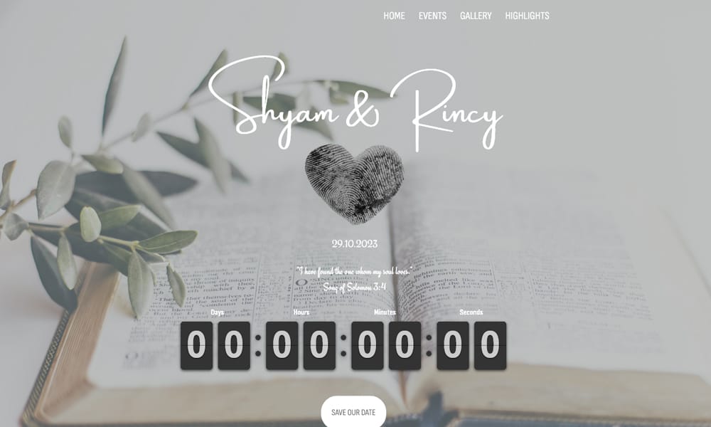 Wedding Website Template
