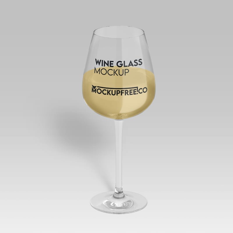 Free Wine Glass Mockup PSD