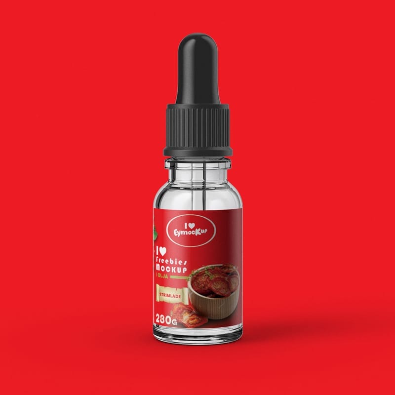 15 ML Dropper Bottle Mockup PSD