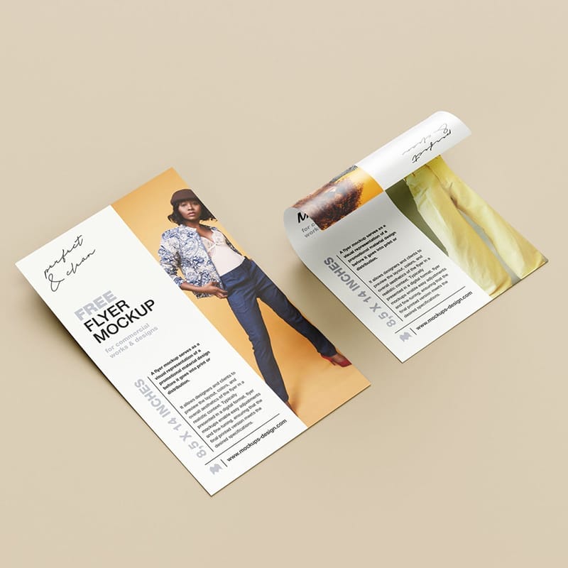 8,5 x 14 in Flyer Mockup PSD