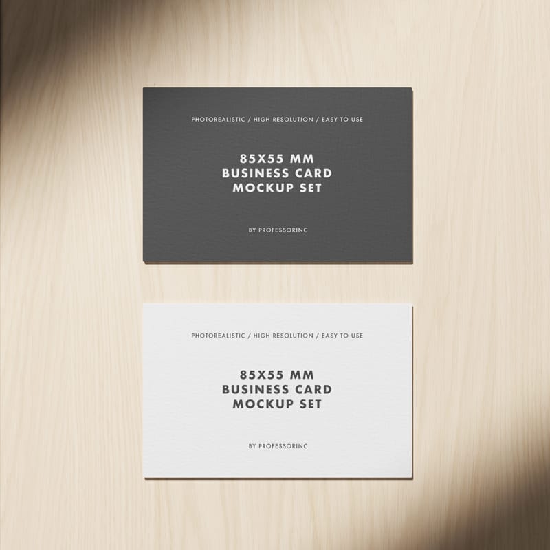 85×55 Business Card Mockup PSD