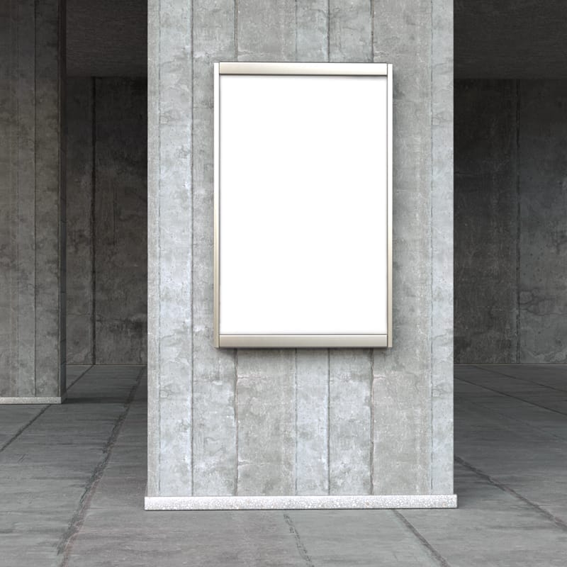 Advertising Poster Sign Mockup PSD