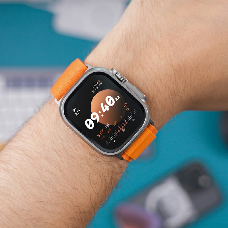 Apple Watch Ultra on the Wrist Mockup PSD