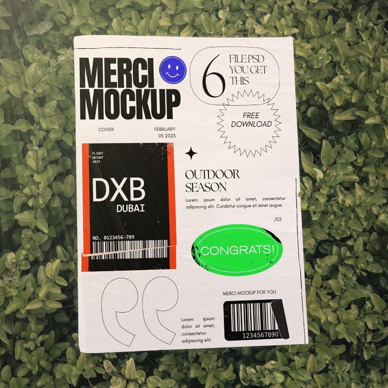 Book Cover Outdoor Mockup PSD