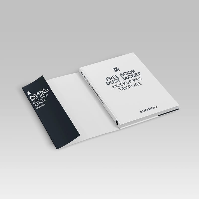 Book Dust Jacket Mockup PSD