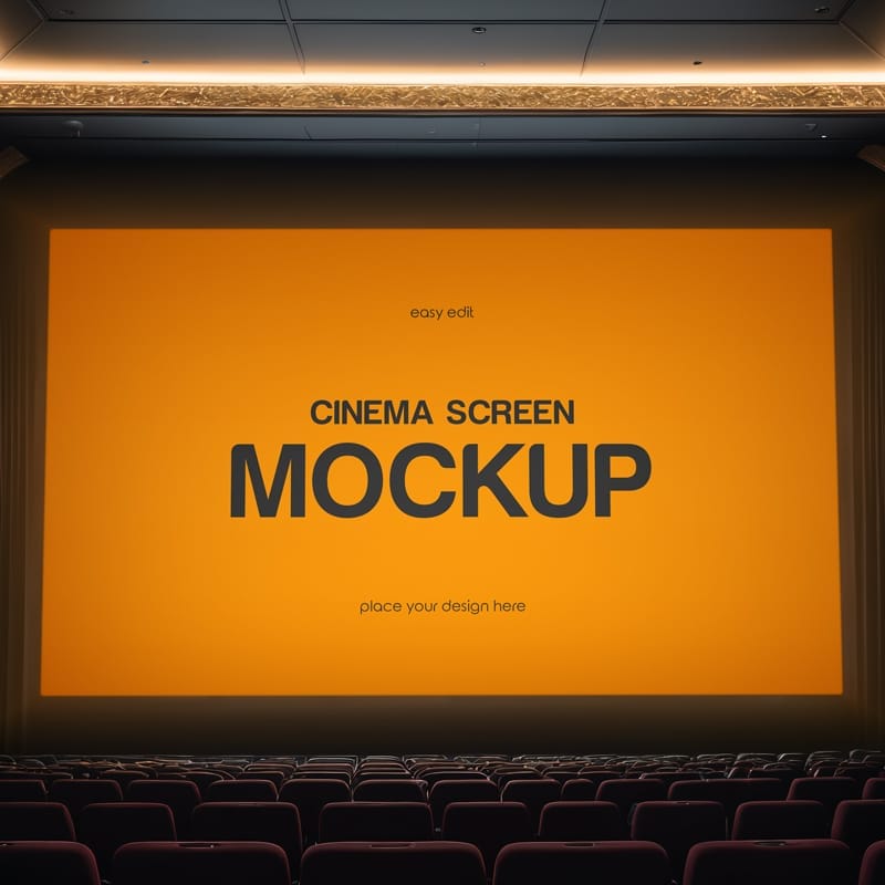 Cinema Screen Mockup PSD