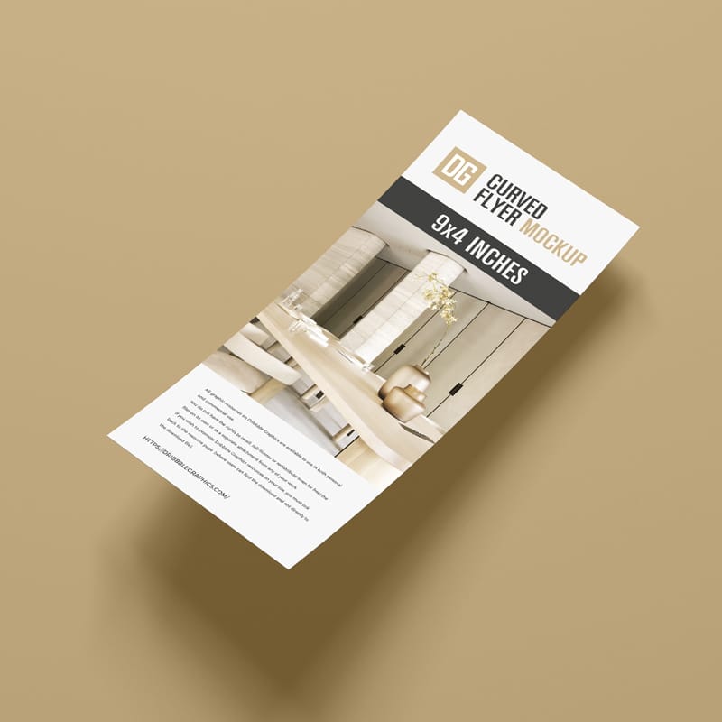 Curved 9×4 Flyer Mockup