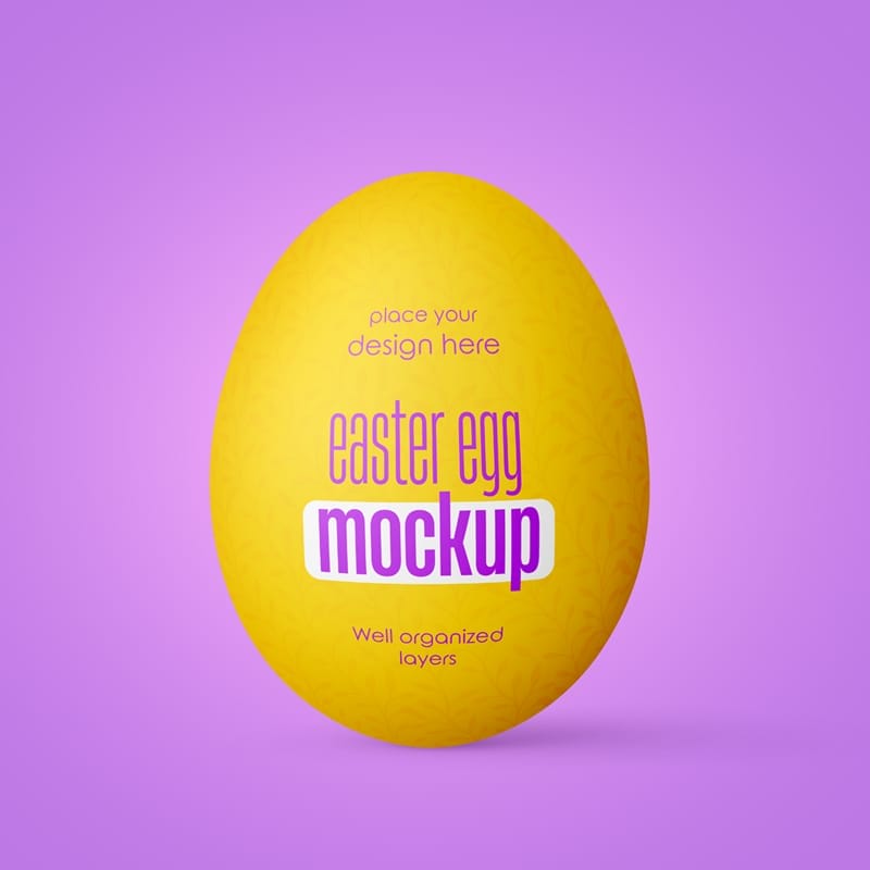 Easter Egg Mockup Design PSD