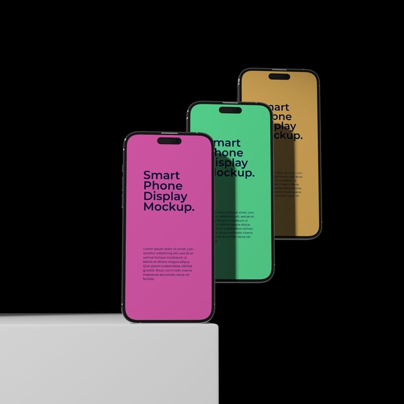 Floating iPhone Mockup PSD