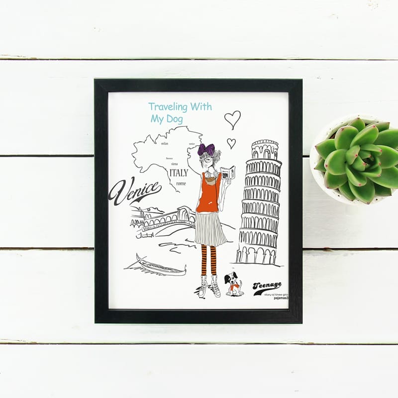 Flower Picture Frame Mockup PSD