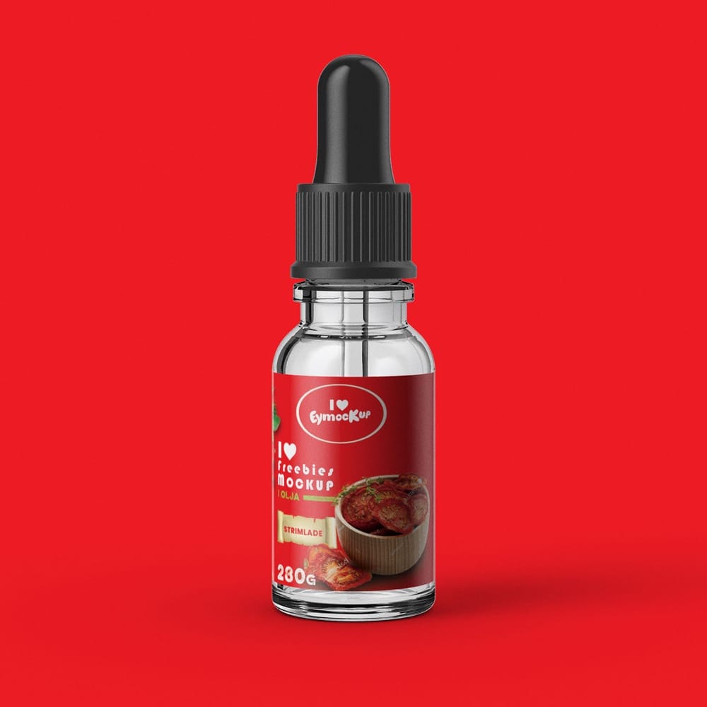 Free 15 ML Dropper Bottle Mockup PSD