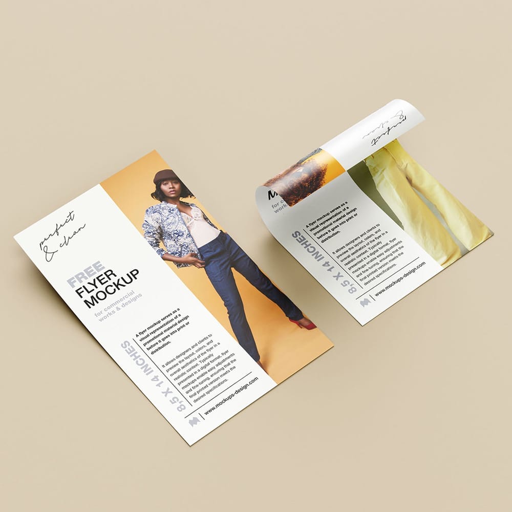 Free 8,5 x 14 in Flyer Mockup PSD