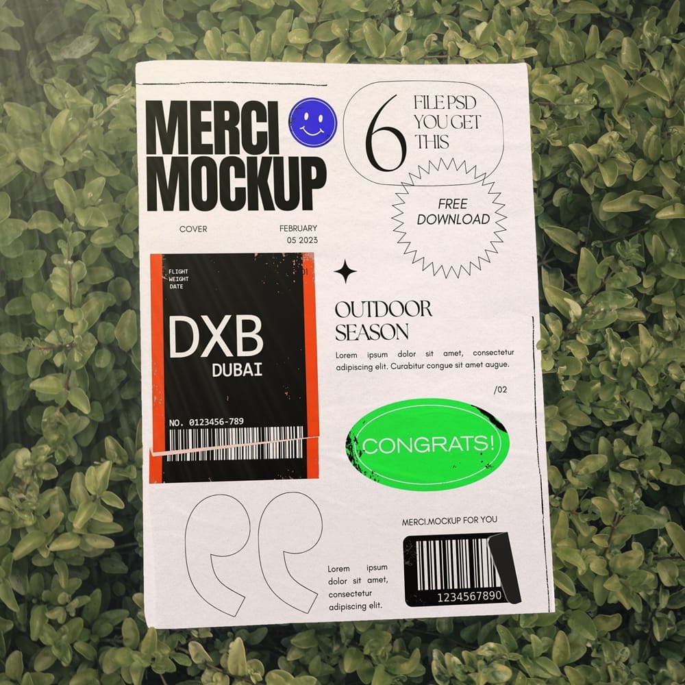 Free Book Cover Outdoor Mockup PSD