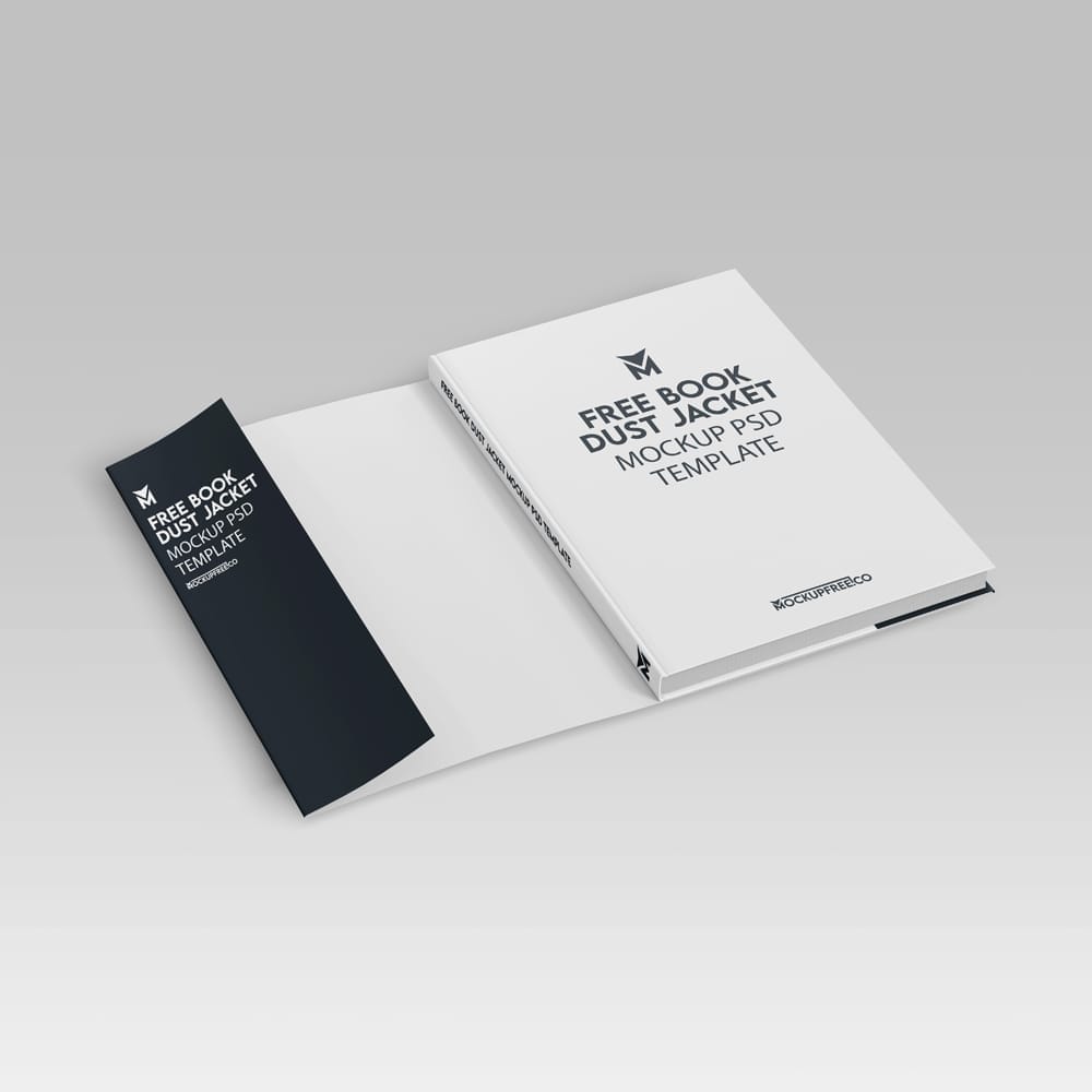 Free Book Dust Jacket Mockup PSD