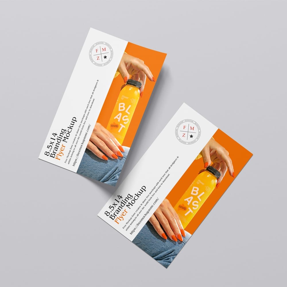 Free Branding 8 5×14 Flyer Mockup PSD