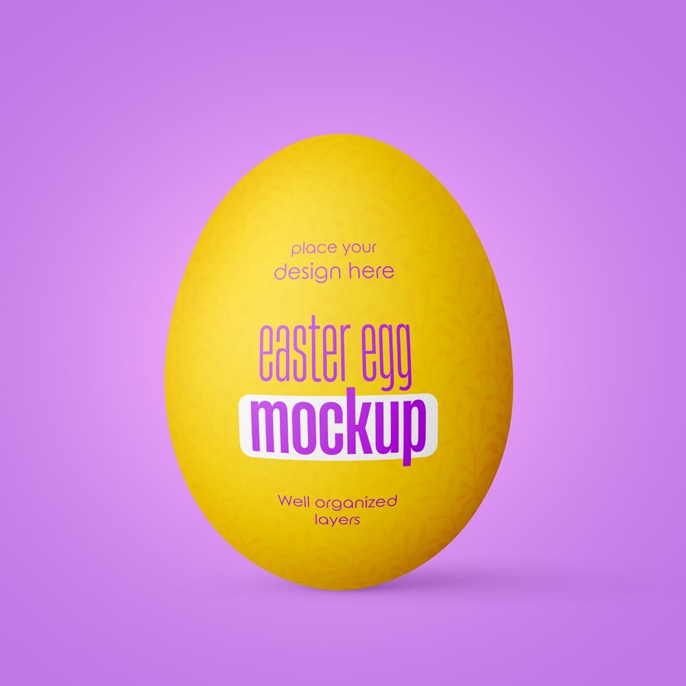 Free Easter Egg Mockup Design PSD