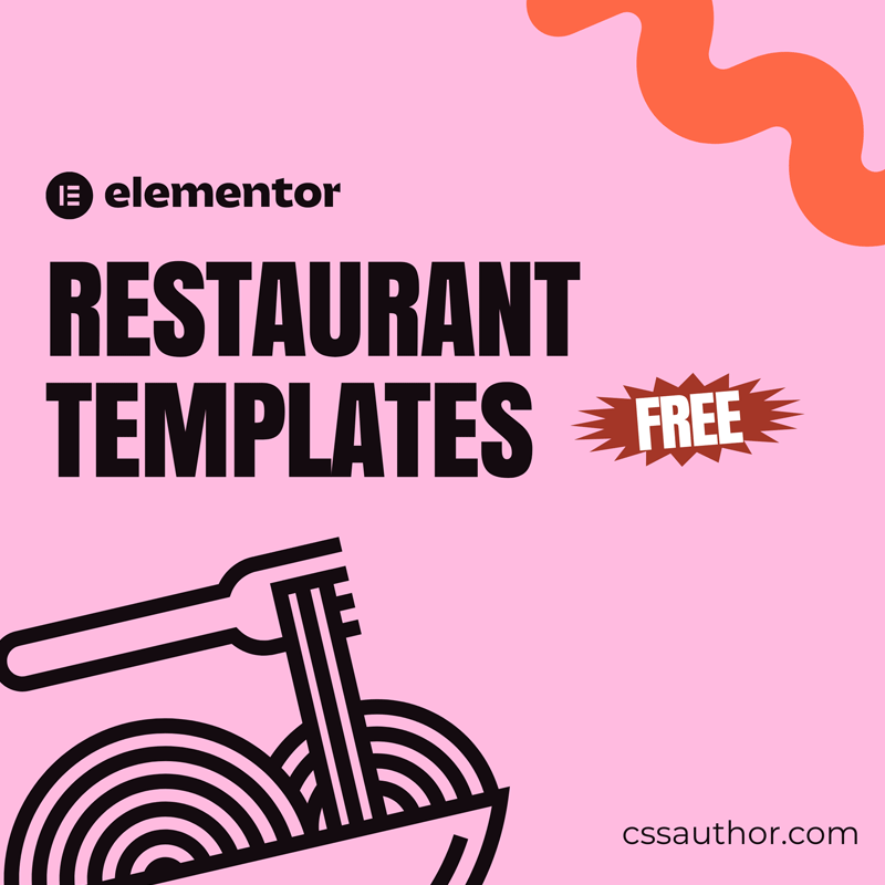 Free Elementor Restaurant Templates