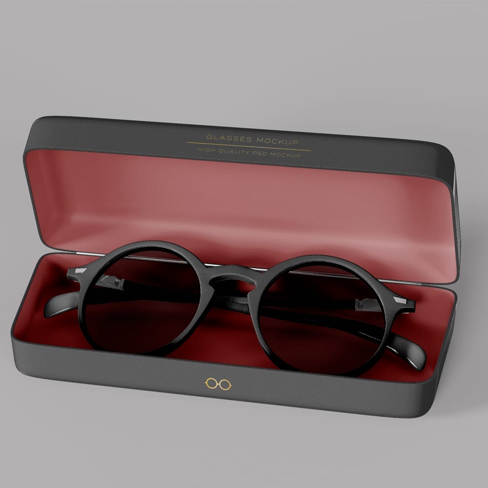 Free Glasses Mockup PSD