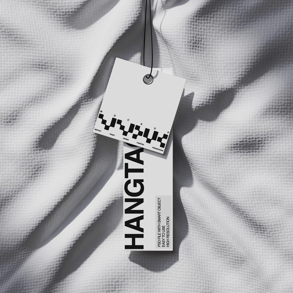 Free Hangtag Mockup Design PSD