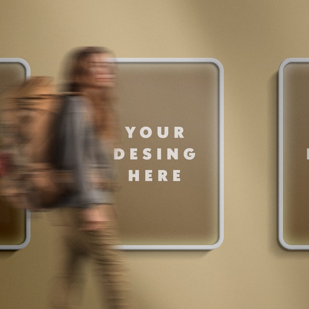 Free Lightbox Poster Mockup PSD