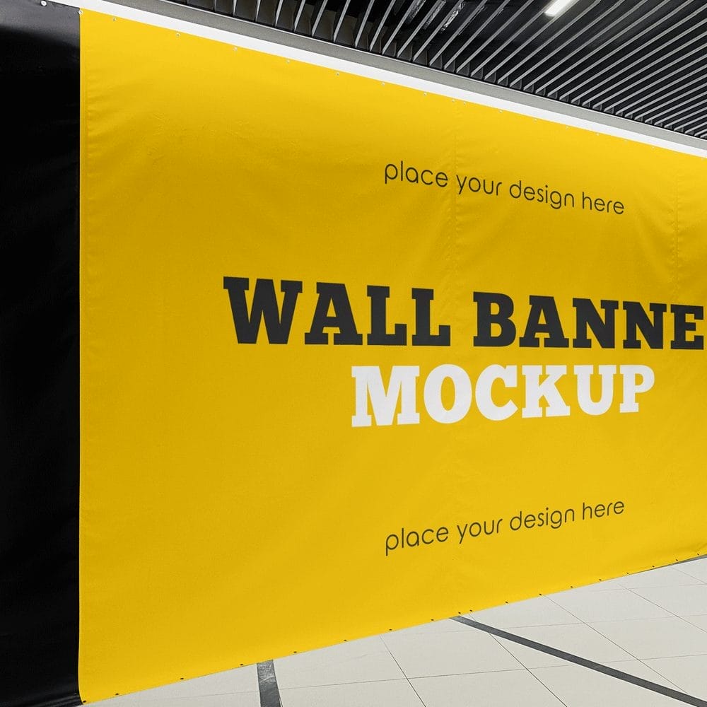 Free Mall Banner Mockup PSD
