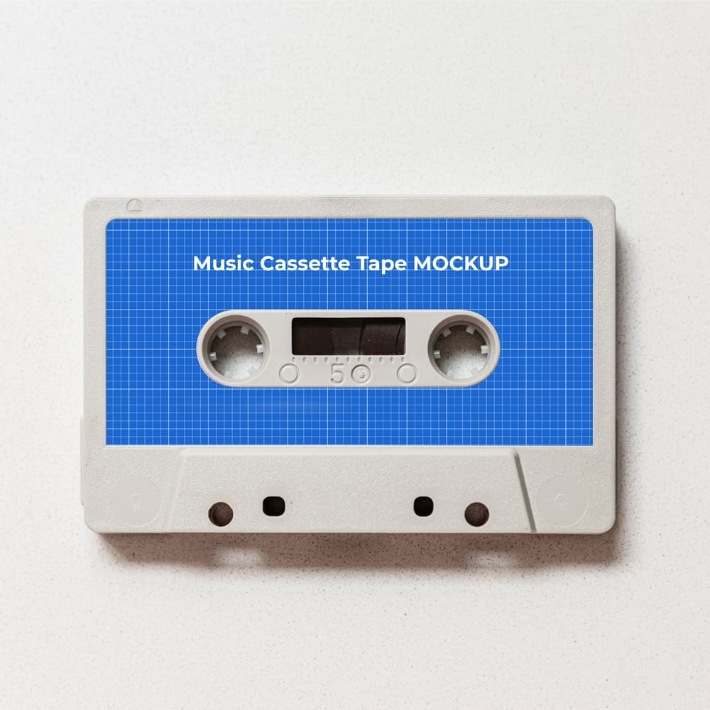 Free Music Cassette Tape Mockup PSD
