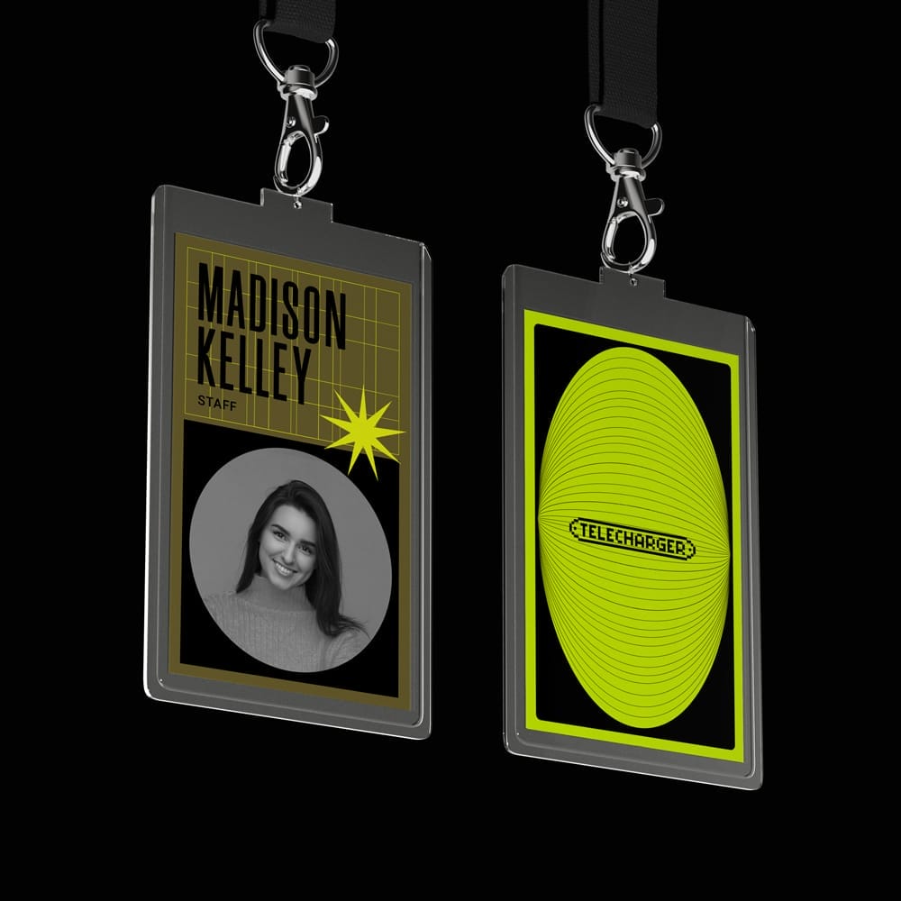 Free Name Tag Badge Mockup V2 PSD