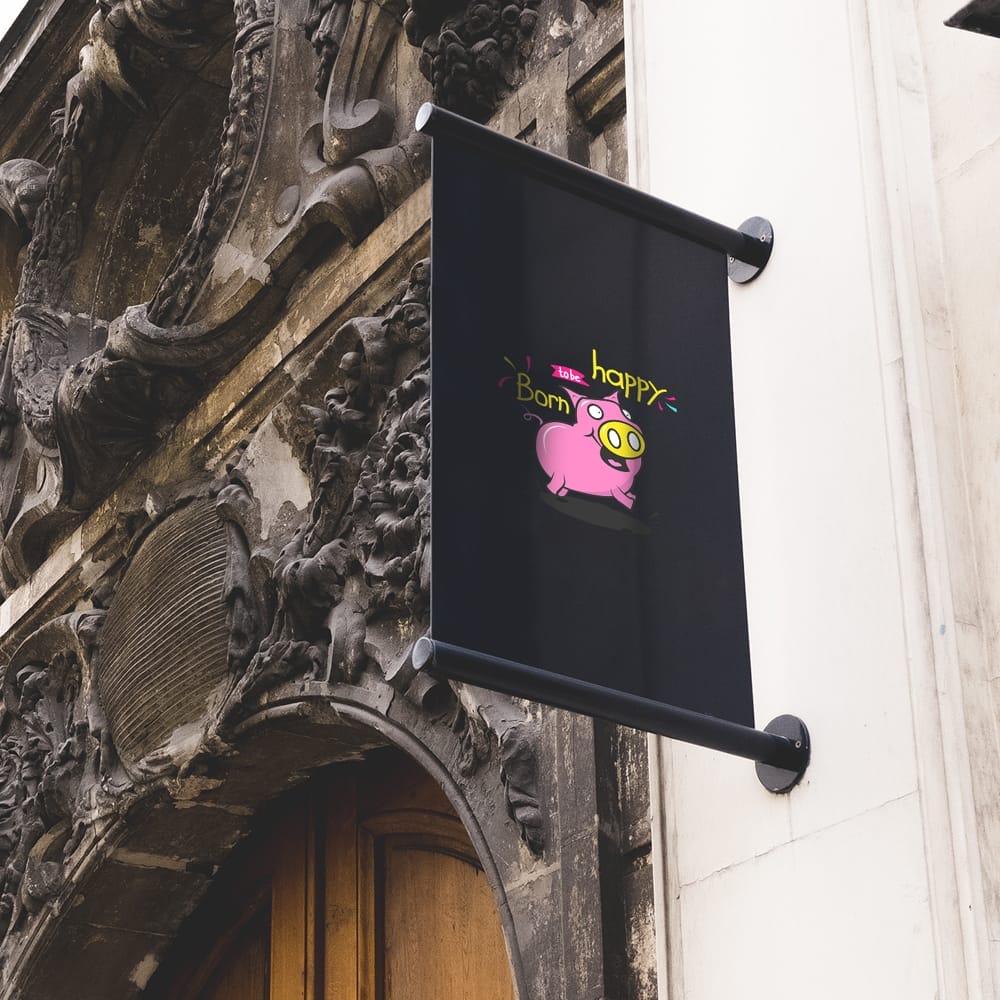 Free Outdoor Poster Sign Mockup PSD