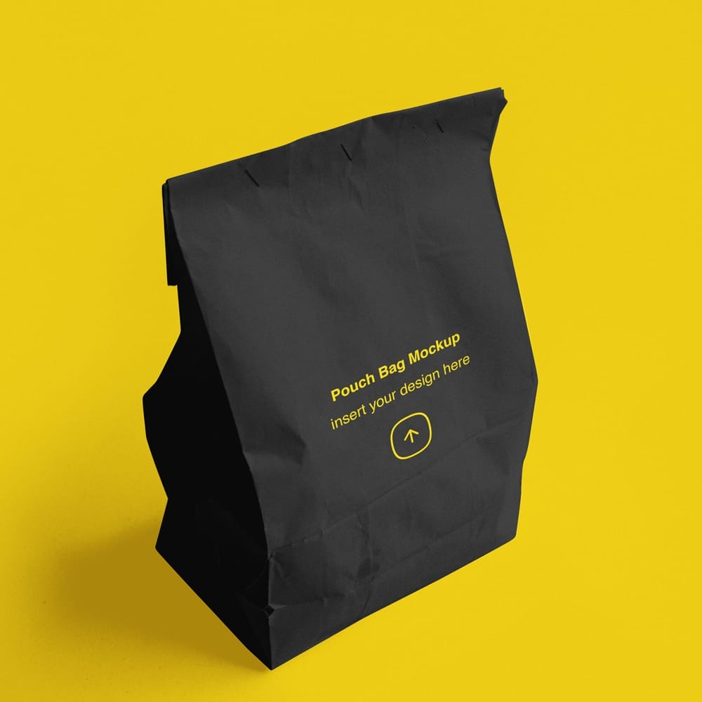 Free Paper Pouch Bag Mockup PSD