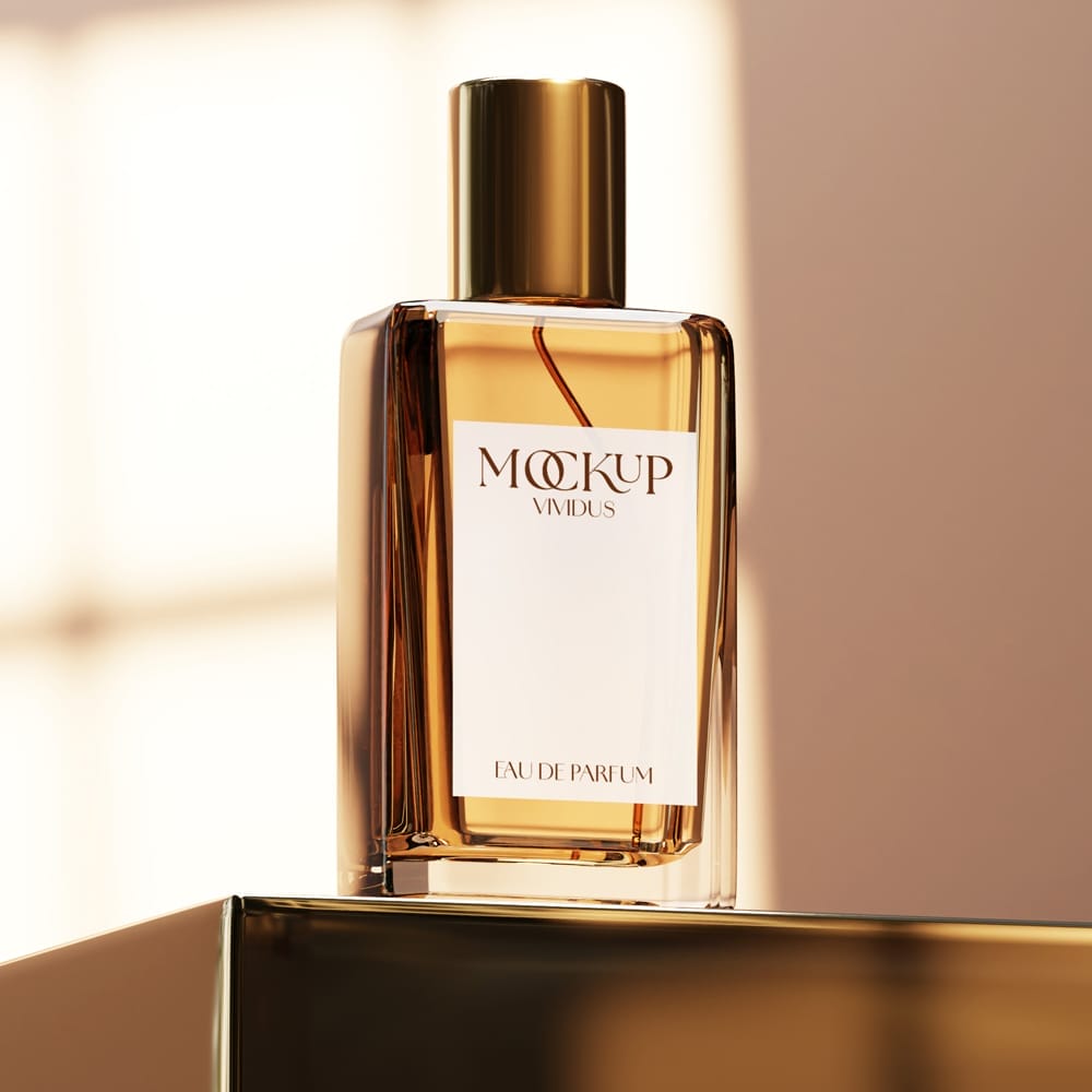 Free Parfum Label Mockup PSD