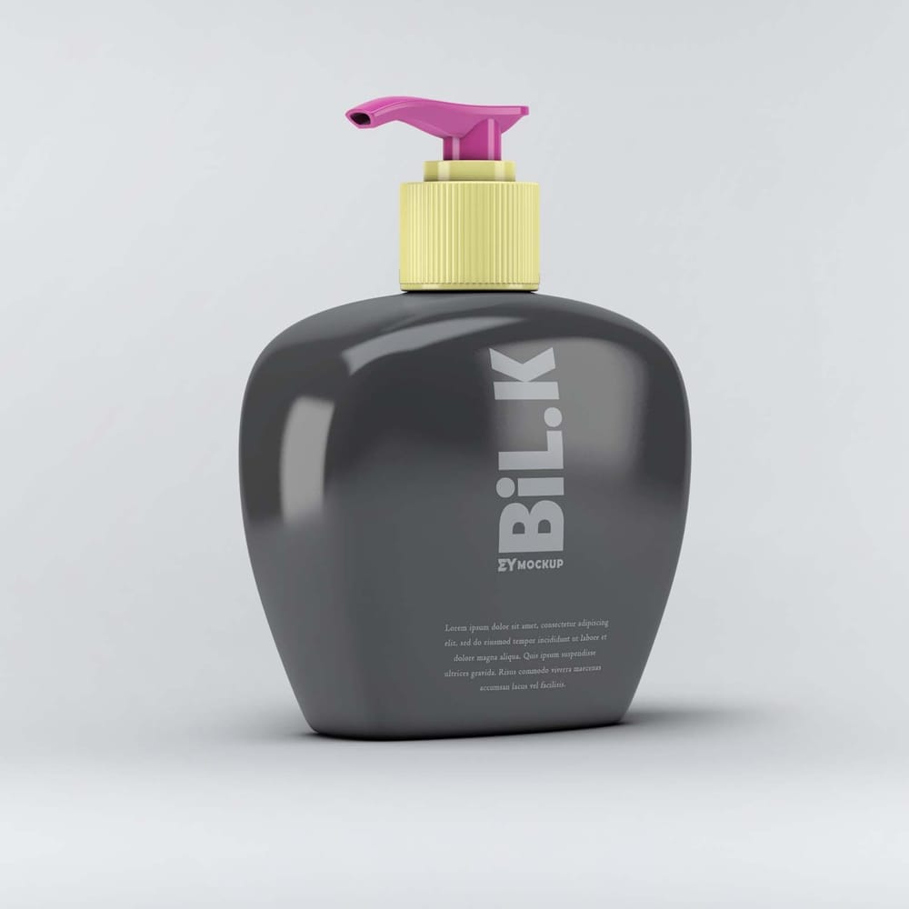 Free Pump Bottles Mockup PSD