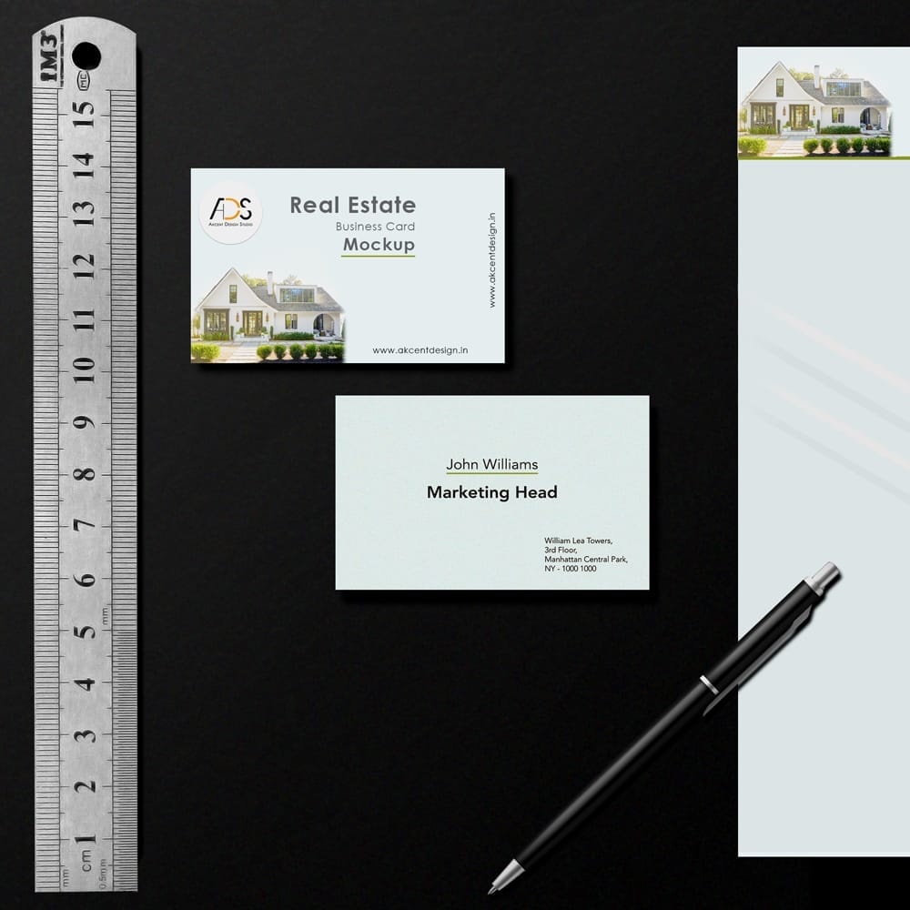 Free Real Estate Business Card Mockup PSD