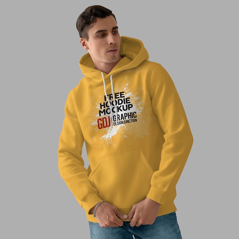 Free Realistic Hoodie Mockup Template PSD