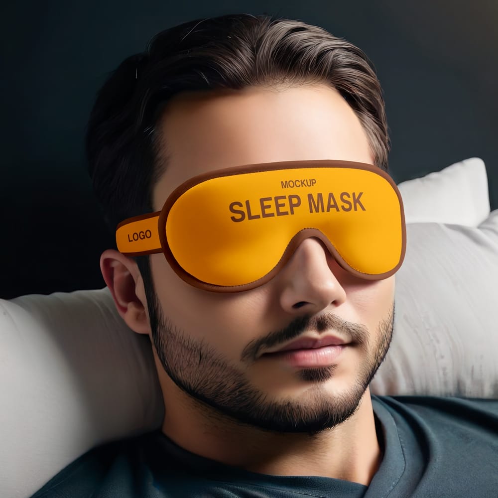 Free Sleep Mask Mockup PSD