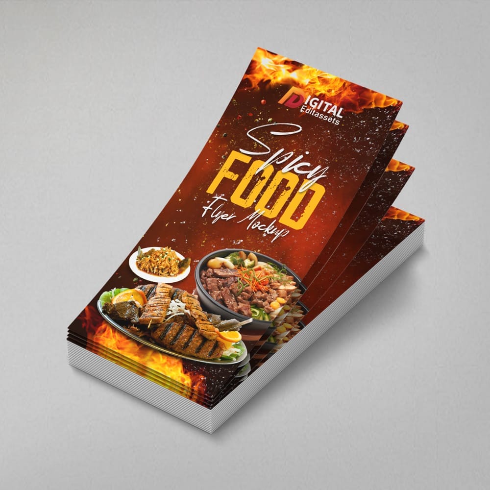 Free Spicy Food Flyer Mockup PSD