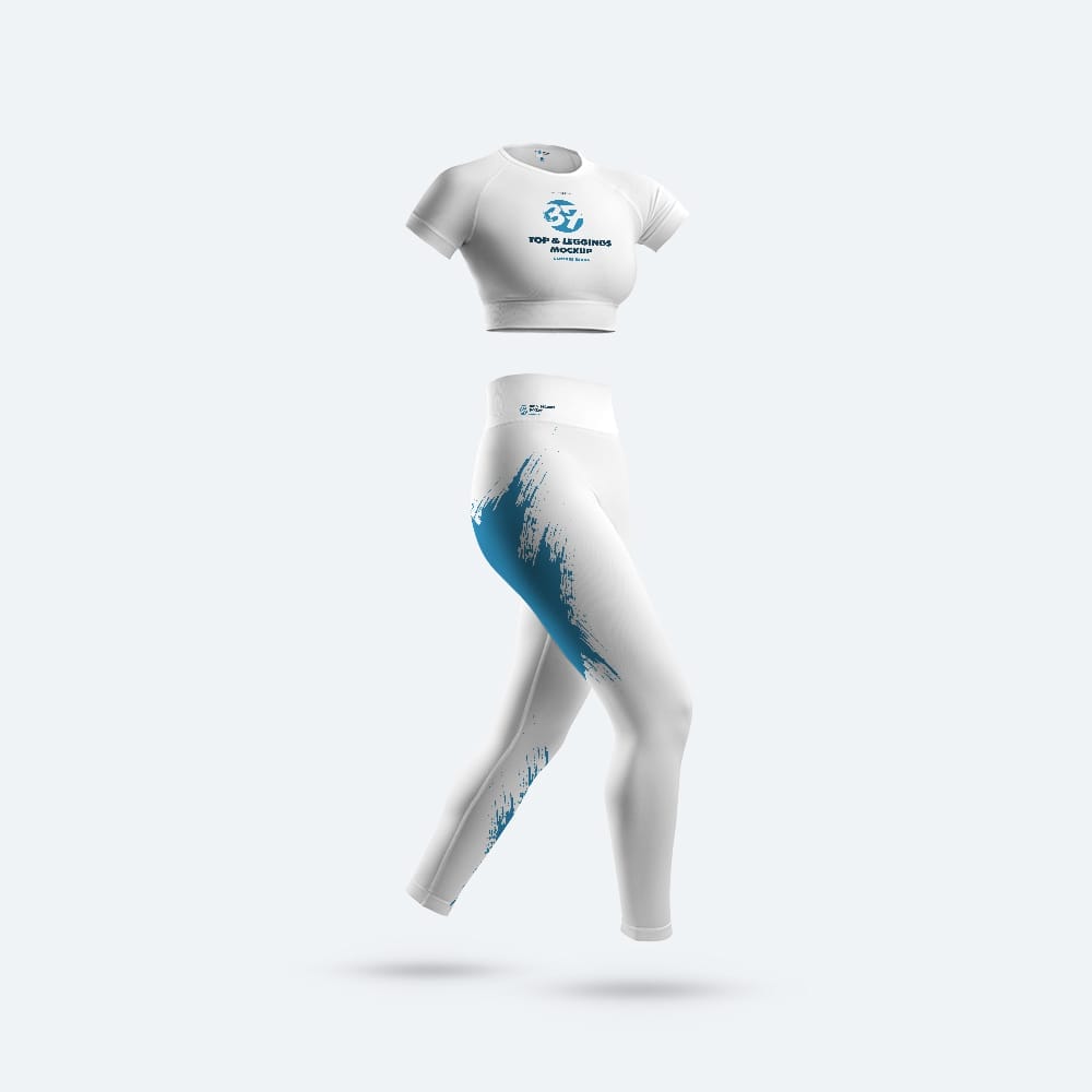 Free Sports Top and Leggings Mockup PSD