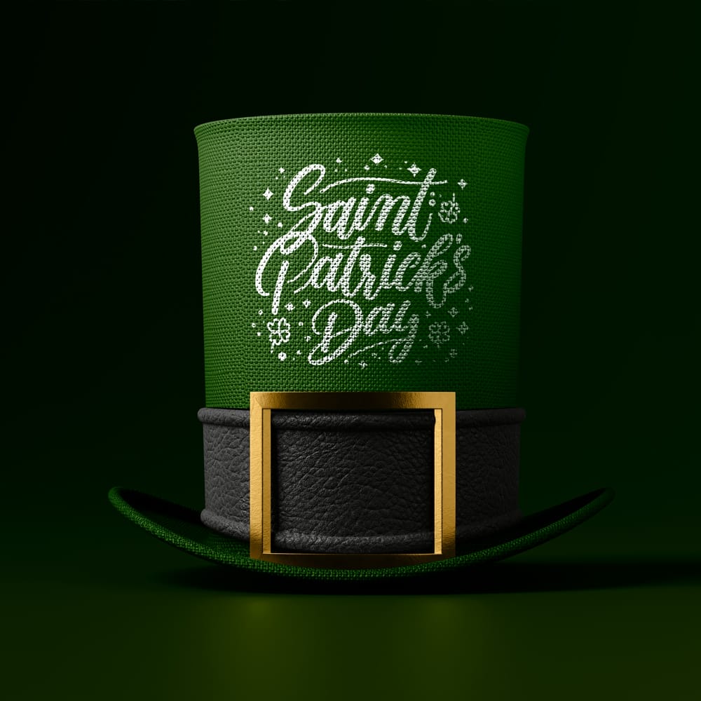 Free St Patricks Day Hat Mockup PSD