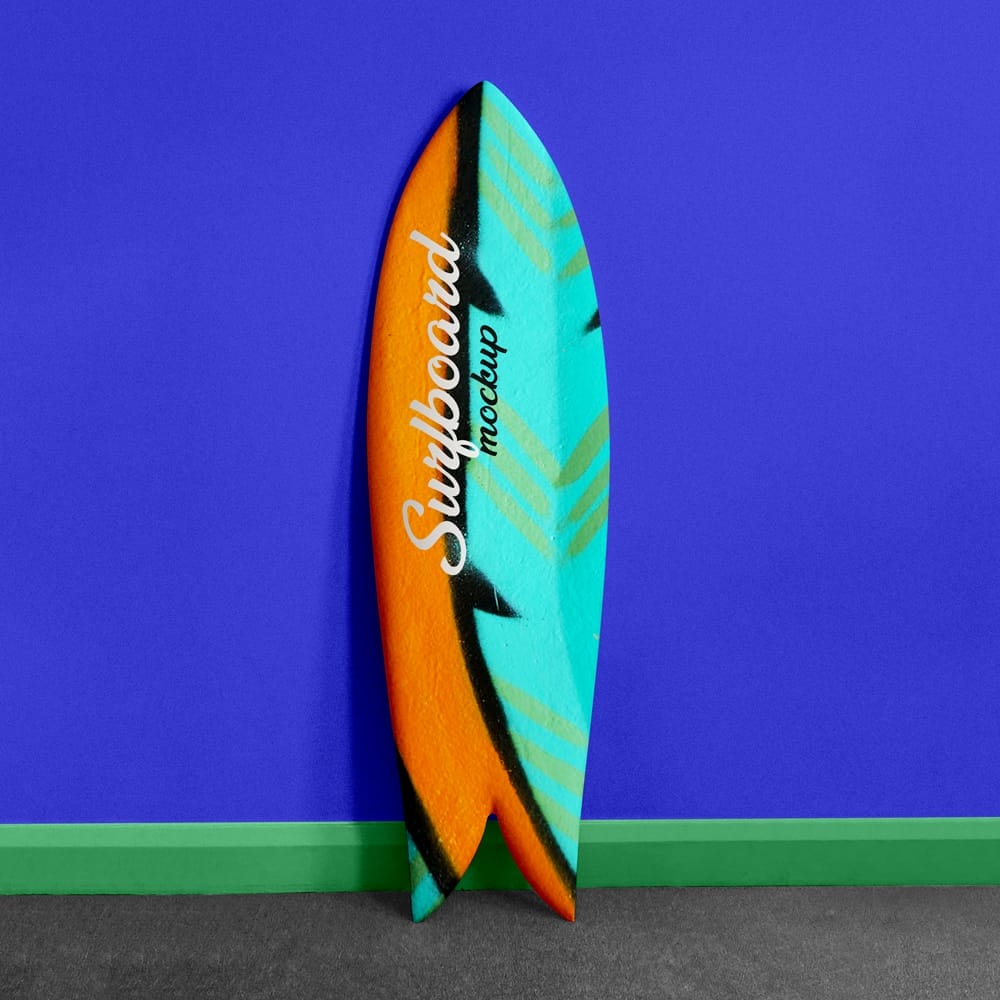 Free Surfboard Mockup PSD