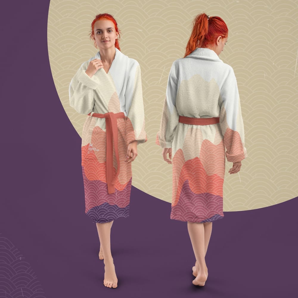Free Terry Long Robe Mockup PSD