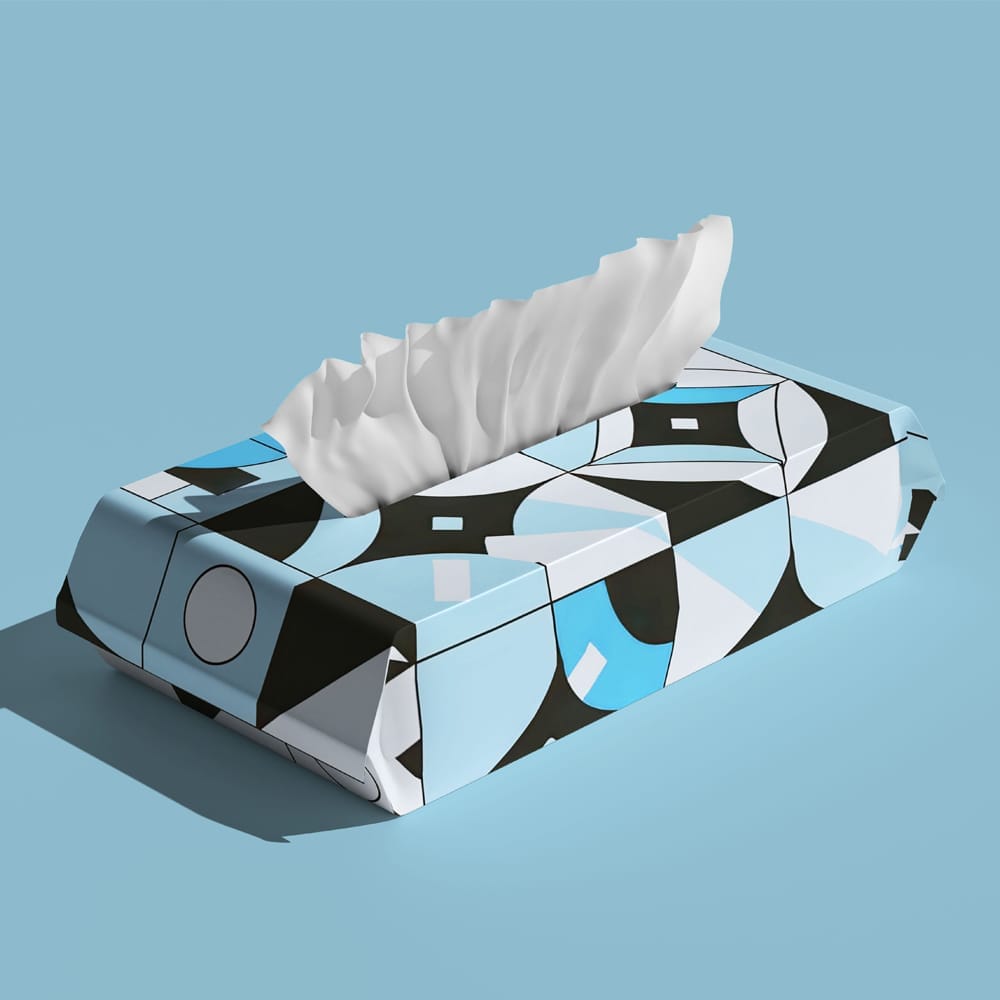 Free Tissue Packaging Mockup PSD