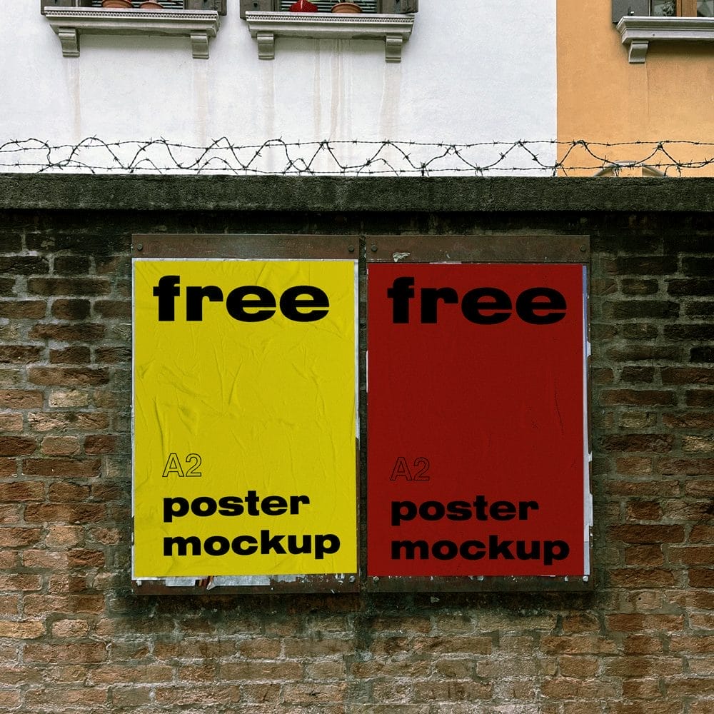 Free Venice Poster Mockups PSD